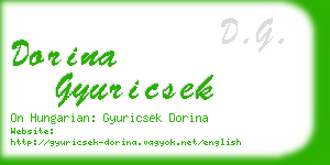 dorina gyuricsek business card